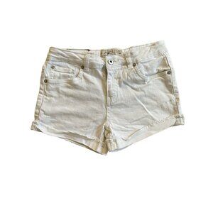 Lucky‎ Brand White Riley Short Size 16 Frayed Cuffed Hem